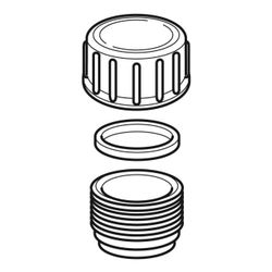 Geberit PE Gewindestutzen mit Schraubkappe Außendurchmesser 32mm, D 5,6cm, H 4,5cm, ... GEBERIT-379750161 4025416037095 (Abb. 1)