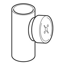 Geberit PE Reinigungsstück 90 Grad mit runder Serviceöffnung Außendurchmesser 90mm... GEBERIT-366451161 4025416029274 (Abb. 1)