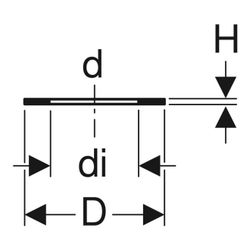 Geberit PE Flanschdichtung Außendurchmesser 56-63mm, di 59mm... GEBERIT-363742001 4025416025214 (Abb. 1)
