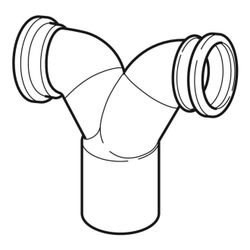 Geberit PE Doppelanschlussbogen 90 Grad für Wand-WC, d 110mm, d1 110mm... GEBERIT-367903161 4025416033073 (Abb. 1)