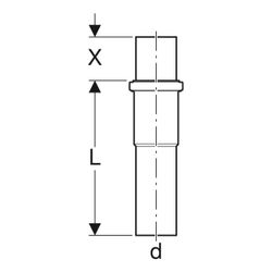 Geberit PE Langmuffe mit Dichtungsschutz Außendurchmesser 250mm... GEBERIT-371701161 4025416036289 (Abb. 1)