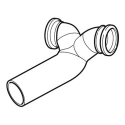 Geberit PE Doppelanschlussbogen 90 Grad gekröpft, für Wand-WC d 110mm, d1 90mm... GEBERIT-367485161 4025416031536 (Abb. 1)