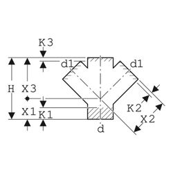 Geberit PE Abzweig 45 Grad 2-fach Außendurchmesser 110mm... GEBERIT-367235161 4025416031079 (Abb. 1)