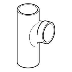 Geberit PE Bogenabzweig 88,5 Grad d 110mm, d1 110mm... GEBERIT-367163161 4025416030935 (Abb. 1)