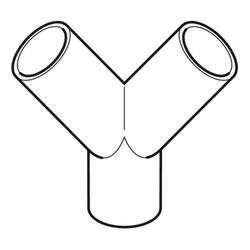 Geberit PE Hosenabzweig 2x 30 Grad, d 56mm, d1 56mm... GEBERIT-363465161 4025416024750 (Abb. 1)