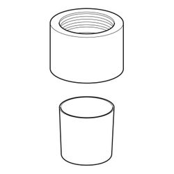 Geberit PE Übergangsmanschette auf Guss, mit Stützring d 75mm, d1 78mm, di 70mm... GEBERIT-359141001 4025416061106 (Abb. 1)