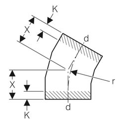 Geberit PE Segmentbogen 30 Grad, Außendurchmesser 250mm... GEBERIT-371030161 4025416036012 (Abb. 1)