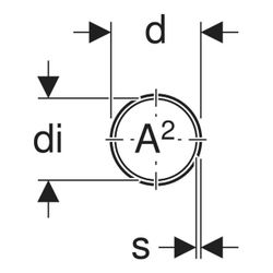 Geberit Verlängerung für Standrohrkonus mit O-Ring Außendurchmesser 50mm, Kieselgrau... GEBERIT-152172081 4025416143857 (Abb. 1)