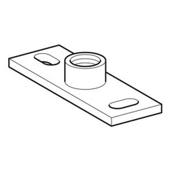 Geberit Grundplatte rechteckig, Zweiloch, mit Gewindemuffe G 1/2"... GEBERIT-362826261 4025416023876 (Abb. 1)