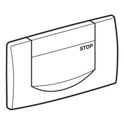 Geberit 200F Drückerplatte für Spül-Stopp-Spülung, Mattverchromt... GEBERIT-115222461 4025416003571 (Abb. 1)
