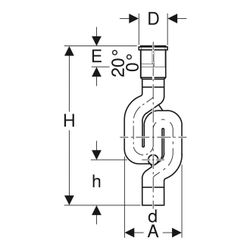Geberit PE Schneckengeruchsverschluss mit Serviceöffnung d 75mm... GEBERIT-365813161 4025416028192 (Abb. 1)