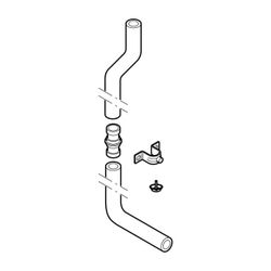 Geberit Spülbogenset 90° gekröpft Außendurchmesser 50mm, weiß-alpin... GEBERIT-118100111 4025416007333 (Abb. 1)