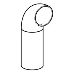 Geberit PE Bogen mit langem Schenkel 90 Grad, Außendurchmesser 40mm... GEBERIT-360055161 4025416021575 (Abb. 1)