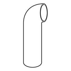 Geberit PE Bogen 90 Grad mit langem Schenkel, kleinem Radius 90 Grad, Außendurchmess... GEBERIT-367876161 4025416032823 (Abb. 1)