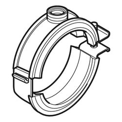 Geberit Silent db20 Rohrschelle gedämmt, mit Gewindemuffe M10, G 1/2" di 63mm, G 1/2... GEBERIT-306812261 4025416089964 (Abb. 1)