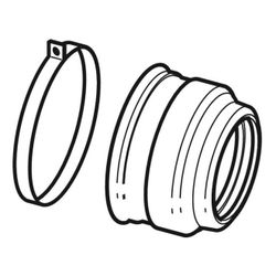 Geberit Übergangsmanschette auf Guss Außendurchmesser 90mm... GEBERIT-367009161 4025416030508 (Abb. 1)