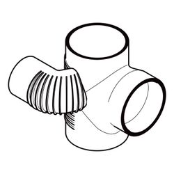Geberit Silent db20 Schachtbogenabzweig 88,5 Grad rechts, 110x90x56mm... GEBERIT-310875141 4025410100535 (Abb. 1)