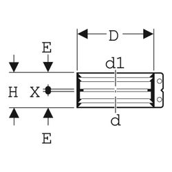 Geberit Übergangsspannverbinder d 89–90mm, d min. 89mm, d max. 90mm, d1 89–90mm, d1 ... GEBERIT-359438002 4025410099846 (Abb. 1)