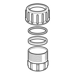 Geberit PE Übergangsstutzen mit Innengewinde und Quetschverschraubung d 56mm, Rp 2″... GEBERIT-359313001 4025416061465 (Abb. 1)