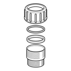 Geberit PE Übergangsstutzen mit Außengewinde und Quetschverschraubung Außendurchmess... GEBERIT-359309001 4025416061434 (Abb. 1)