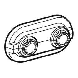 Geberit Doppelrosette PS, di 14/15/16/18/20mm, Reinweiß... GEBERIT-611610BM1 4025416363255 (Abb. 1)