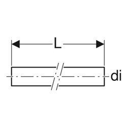 Geberit Rohrhülse geschlitzt PP, di 15–20mm, Reinweiß... GEBERIT-611605BM1 4025416545101 (Abb. 1)
