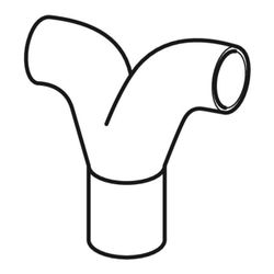 Geberit PE Doppelanschlussbogen 90 Grad für Manschette Außendurchmesser 56mm... GEBERIT-363472161 4025416024767 (Abb. 1)