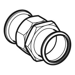 Geberit Mapress Edelstahl Verschraubung mit Überwurfmutter aus Chrom-Nickel-Stahl d 28mm... GEBERIT-35393 4024723353935 (Abb. 1)