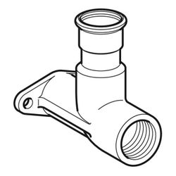 Geberit Mapress Edelstahl Anschlusswinkel 90 Grad abgesetzt LABS-frei, d 15mm, Rp 1/2", ... GEBERIT-83423 4024723834236 (Abb. 1)