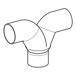 Geberit Silent db20 Hosenabzweig 2x90 Grad d 90mm, d1 90mm... GEBERIT-308480141 4025416827153 (Abb. 1)