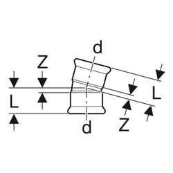 Geberit Mapress Edelstahl Bogen 15 Grad, Außendurchmesser 108mm... GEBERIT-36110 4024723361107 (Abb. 1)