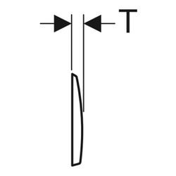 Geberit Kappa 50 Drückerplatte, 2-Mengen-Spülung, Weiß... GEBERIT-115260111 4025416752158 (Abb. 1)