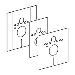 Geberit Abdeckplatte mit Schallschutzset, für Geberit Duofix Element für Wand-WC, hö... GEBERIT-115396001 4025416667889 (Abb. 1)