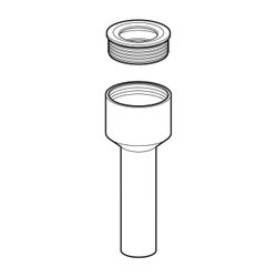 Geberit Anschlussstutzen mit Manschette Außendurchmesser 40mm, weiß-alpin... GEBERIT-152737111 4025416021407 (Abb. 1)