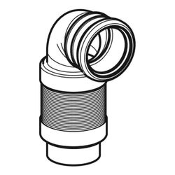 Geberit PE Anschlussbogen 90 Grad für WC, ausziehbar Außendurchmesser 110mm... GEBERIT-241525001 4025416725725 (Abb. 1)