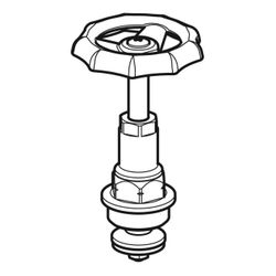 Geberit Oberteil mit Handrad DN 15 Rohrgewinde G 1/2"... GEBERIT-241569001 4025416794134 (Abb. 1)
