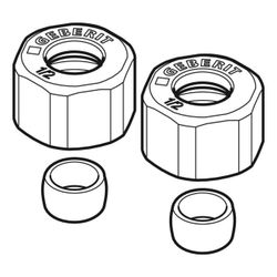 Geberit Set Klemmringverschraubung, vernickelt Außendurchmesser 15mm G 1/2", 2 Stück... GEBERIT-241679221 4025416745204 (Abb. 1)