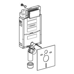 Geberit Kombifix Element für Wand-WC 108cm, mit Sigma Unterputzspülkasten 12cm... GEBERIT-110300005 4025416733881 (Abb. 1)