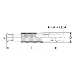 Geberit Mapress Edelstahl Axialkompensator mit Pressmuffen Außendurchmesser 76,1mm... GEBERIT-33939 4024723339397 (Abb. 1)