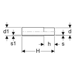 Geberit Mapress C-Stahl Übergang mit Einschub-und Schweißende Außendurchmesser 28mm... GEBERIT-12415 4024723124153 (Abb. 1)
