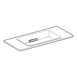 Geberit ONE Waschtisch schwebendes Design Abgang horizontal verk. Ausl., 90x40cm o. ... GEBERIT-500390012 4025410574350 (Abb. 1)