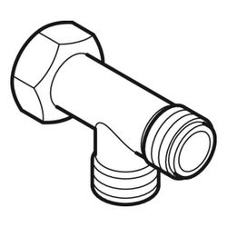 Geberit AquaClean T-Stück mit Außengewinde, Hochglanz verchromt... GEBERIT-240003001 4025416497769 (Abb. 1)