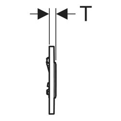 Geberit Typ 10 Drückerplatte für Urinalsteuerung mit pneumatischer Spülauslösung, Ro... GEBERIT-241915KN1 4025416941026 (Abb. 1)