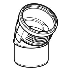 Geberit Silent-PP Bogen 30 Grad, Außendurchmesser 125mm... GEBERIT-390621141 4025416084181 (Abb. 1)