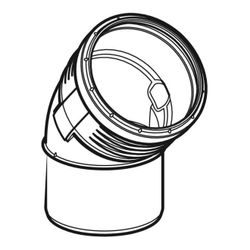 Geberit Silent-PP Bogen 45 Grad, Außendurchmesser 32mm... GEBERIT-390022141 4025416084556 (Abb. 1)