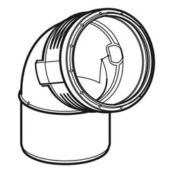 Geberit Silent-PP Bogen 67,5 Grad, Außendurchmesser 160mm... GEBERIT-390723141 4025416084129 (Abb. 1)