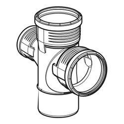 Geberit Silent-PP Bogenabzweig 87,5 Grad zweifach d 110mm, d1 110mm, d2 75mm... GEBERIT-390567141 4025416937586 (Abb. 1)