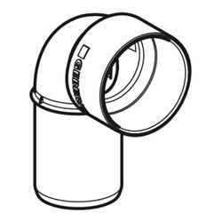 Geberit Silent-PP Anschlussbogen 90 Grad Außendurchmesser Außendurchmesser 32mm... GEBERIT-390083141 4025416085546 (Abb. 1)
