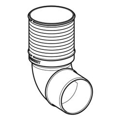 Geberit Silent-PP Anschlussbogen für WC, 87,5 Grad Außendurchmesser 90mm... GEBERIT-390493111 4025416723769 (Abb. 1)