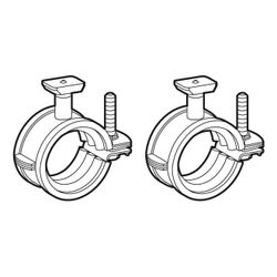 Geberit Set Verteilerbefestigungen gerade, mit Drehrastbolzen 1,0215, di 25–30mm, 2 ... GEBERIT-653492001 4025416761075 (Abb. 1)